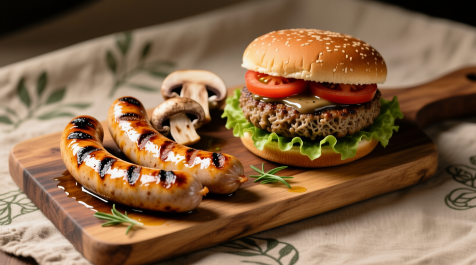 Saucisses et hamburgers au mycélium : l'avenir de l'alimentation végétale